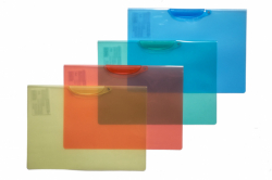 Фото - Папка з бок. затиском, А4, PP, 450 мкн, проз, кол. в ас., 4-256, 4Office 33117