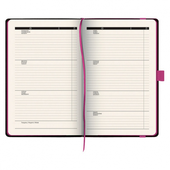 Фото - Щотижневик недат. Смарт Strong чорн. рож.зріз 49502 Фото - Щотижневик недат. Смарт Strong чорн. рож.зріз 49502