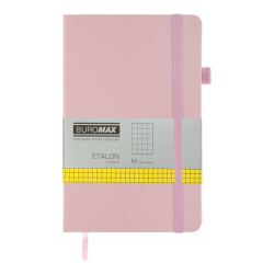 Книга записна ETALON 125*195, 96 арк., Лінія, обкл. штучна шкіра, рожевий