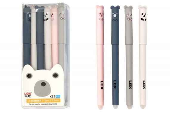 Фото - Ручка гелева пиши-стирай 0,5мм синя Тваринки 12шт/уп. 63742 Фото - Ручка гелева пиши-стирай 0,5мм синя Тваринки 12шт/уп. 63742