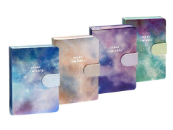 Фото - Блокнот А6 на магніті, 112 арк.100гр., клітинка, з друком наторці Космос 63191