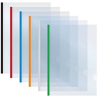 Фото - Папка швидкозшивач з притискною планкою, 10мм, асорті (уп.5) 31838