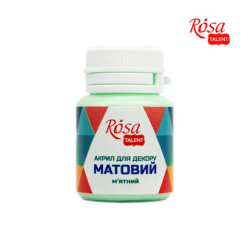 Акрил для декору  41, М&#039;ятний, матовий, 20 мл, ROSA TALENT