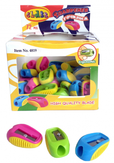 Фото - Точилка д/олів., Soft Ergonomic Nugget, асорті, 4819, CLASS (уп.72) 37385 Фото - Точилка д/олів., Soft Ergonomic Nugget, асорті, 4819, CLASS (уп.72) 37385