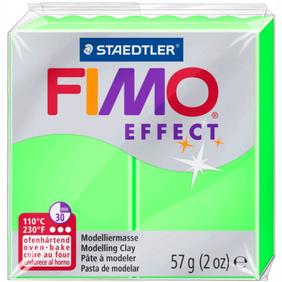 Фото - Пластика Effect, Зелена неонова, 57г, Fimo 52289 Фото - Пластика Effect, Зелена неонова, 57г, Fimo 52289