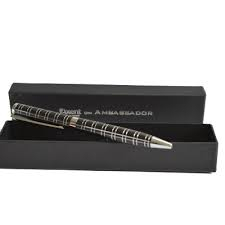 Фото - Ручка кулькова Ambassador, чорна 8428