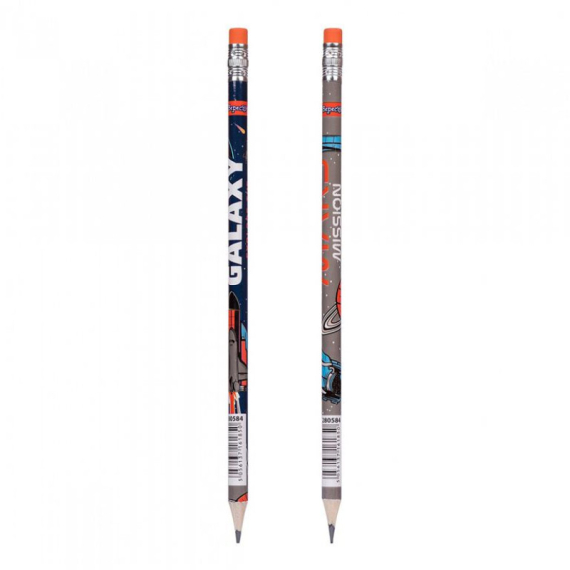 Фото - Олівець 1Вересня ч/гр круг. з ласт. в пл. тубі 'SPACE', 36шт/уп 62309 Фото - Олівець 1Вересня ч/гр круг. з ласт. в пл. тубі 'SPACE', 36шт/уп 62309