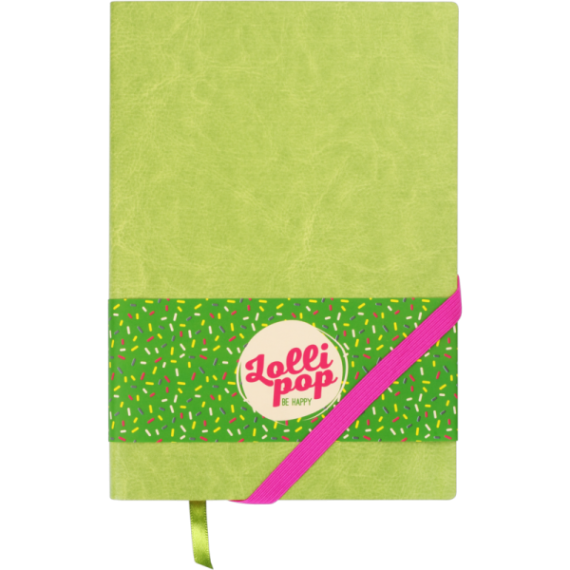 Фото - Блокнот діловий LOLLIPOP А5, 96 арк, Лінія, обкладинка штучна шкіра, салатовий 62452 Фото - Блокнот діловий LOLLIPOP А5, 96 арк, Лінія, обкладинка штучна шкіра, салатовий 62452