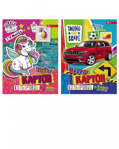 Фото - Картон кольоровий супер А5ф, 10арк, 40930 Фото - Картон кольоровий супер А5ф, 10арк, 40930
