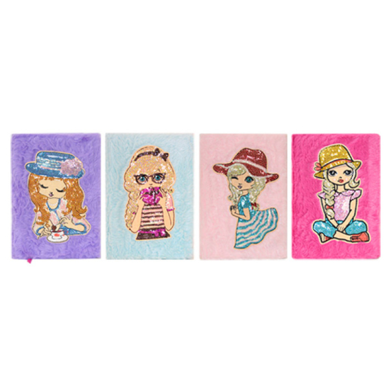 Фото - Блокнот хутряний 14,5*20,5см, 64 листи, 70 грам дівчата 56413 Фото - Блокнот хутряний 14,5*20,5см, 64 листи, 70 грам дівчата 56413