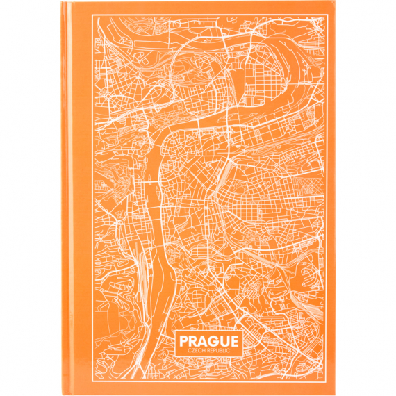 Фото - Книга записна А4 Maps Prague, 96арк., кліт., персиковий 47098 Фото - Книга записна А4 Maps Prague, 96арк., кліт., персиковий 47098
