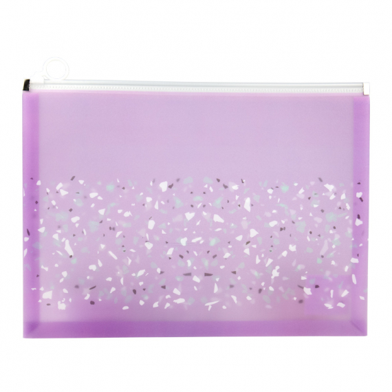 Фото - Папка на блискавці zip-lock, А4+, Shine, бузкова 47122