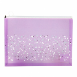 Фото - Папка на блискавці zip-lock, А4+, Shine, бузкова 47122