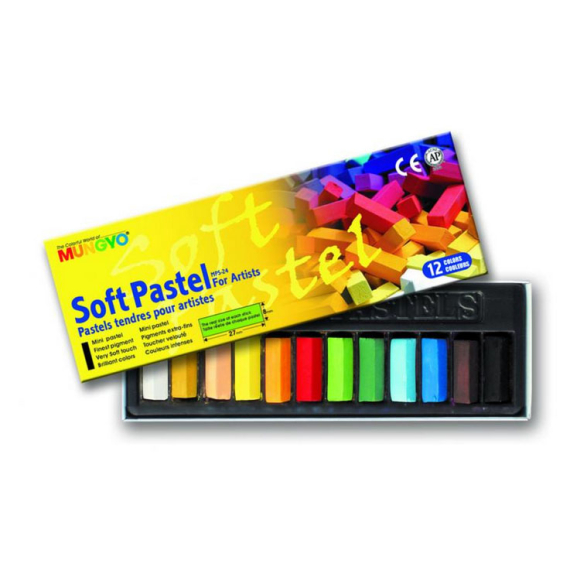 Фото - Пастелі сухі короткі  MPS-12 Набір 12 шт. MUNGYO 15424