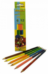 Фото - Кольоров. олівці 'MARCO' Пегашка 6 шт. двуцвет. 1011-6СВ ( шт. ) 9677