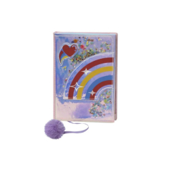 Фото - Блокнот дит. A5, спереду лаз. з аплікацією та з розсп. блиск , хут. на задній частині, 80арк.Одноріг 63718