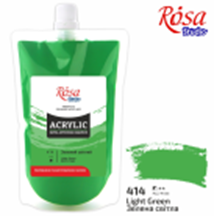 Фарба акрилова,200 мл, Зелена світла, ROSA Studio