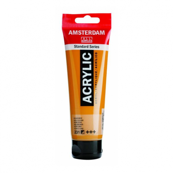 Фото - Фарба акрилова AMSTERDAM, (231) Охра золота, 120 мл, Royal Talens 48555 Фото - Фарба акрилова AMSTERDAM, (231) Охра золота, 120 мл, Royal Talens 48555