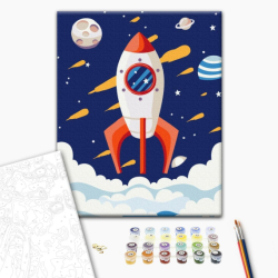 Фото - Картина за номерами: Космічна ракета,30х40 см 63904