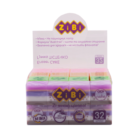 Фото - Гумка прямокутна CAKE, 25*25*24 мм, KIDS Line, уп.32шт 62844 Фото - Гумка прямокутна CAKE, 25*25*24 мм, KIDS Line, уп.32шт 62844