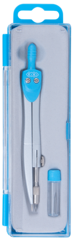 Фото - Циркуль BASIS в пластиковому пеналі + запасний грифель, блакитний, KIDS Line (уп.20) 9338 Фото - Циркуль BASIS в пластиковому пеналі + запасний грифель, блакитний, KIDS Line (уп.20) 9338