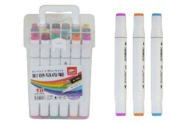 Фото - Набір скетч маркерів 18 шт в пластиковому футлярі 57015