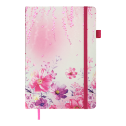 Фото - Блокнот діловий CHERIE А5, 96л, клітинка, обкладинка штучна шкіра, рожевий 61610