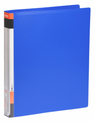 Фото - Папка з кільцями, А4, 4см, 2НК діам 4 см, 700 мкн., PР, з кишен., синій., 5039, NORMA 41895