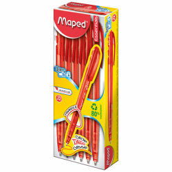 Фото - Ручка кулькова автоматична ICE CLIC 1.0мм, червоний 29132