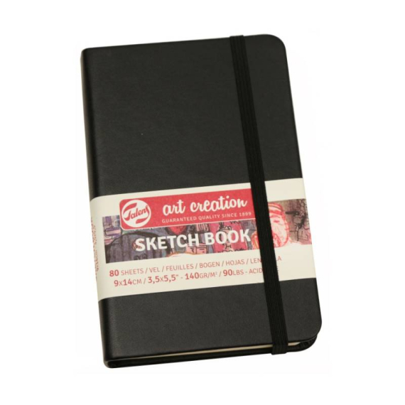 Фото - Блокнот для графіки Talens Art Creation 140г/м,9х14см, 80л, чорний, Royal Talens 54189 Фото - Блокнот для графіки Talens Art Creation 140г/м,9х14см, 80л, чорний, Royal Talens 54189