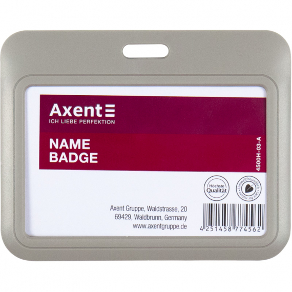 Фото - Бейдж-слайдер горизонт., теплий сірий, 4500H (85*54мм) 47106