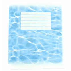 Зошит Бріск 18л лін. Бірюзовий фон (уп.25/ящ.500)