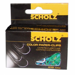 Скрiпки, 28мм, 100шт., прямi, РР, кольор.в ас-ті, 4755, SOZ