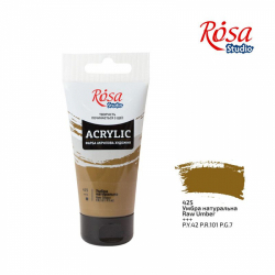 Фото - Фарба акрилова, Умбра натуральна, 75 мл, ROSA Studio 38819