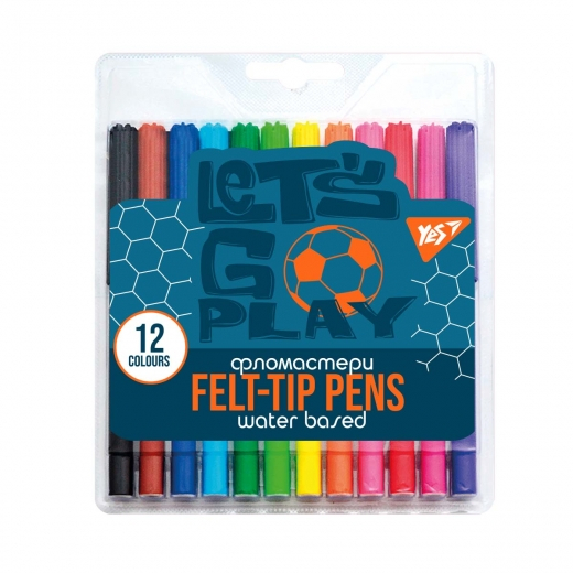Фото - Фломастери YES 12 кольорів Football 60808 Фото - Фломастери YES 12 кольорів Football 60808
