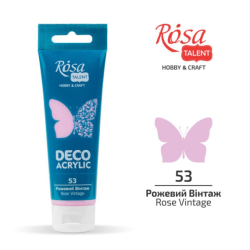 Фото - Акрил для декору, 53 Рожева вінтаж, матовий, 75 мл, ROSA TALENT 39014 Фото - Акрил для декору, 53 Рожева вінтаж, матовий, 75 мл, ROSA TALENT 39014