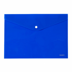 Фото - Папка на кнопці, А4, непрозора , синя 52189