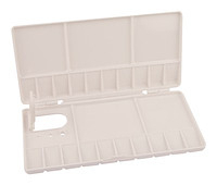 Палітра пластикова подвійна 20*10*1,8 см для акварелі (18495)