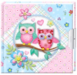 Фото - Блокнот дитячий на замочку 135x135mm, 70g, 56 л, совки 36303 Фото - Блокнот дитячий на замочку 135x135mm, 70g, 56 л, совки 36303