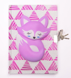 Фото - Блокнот дитячий на замочку сківш-антістрес 210x145mm, 70g, 80 л, Лисичка 56642