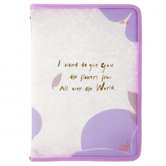 Фото - Папка об'ємна на блискавці, А5+, Fleur, лавандова 45432 Фото - Папка об'ємна на блискавці, А5+, Fleur, лавандова 45432