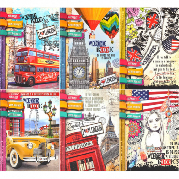 Фото - Зошит-словник, інтеграл, 125*200 мм В6, 120 аркушів мат. ламінація , в ас.(уп.20) 40319 Фото - Зошит-словник, інтеграл, 125*200 мм В6, 120 аркушів мат. ламінація , в ас.(уп.20) 40319