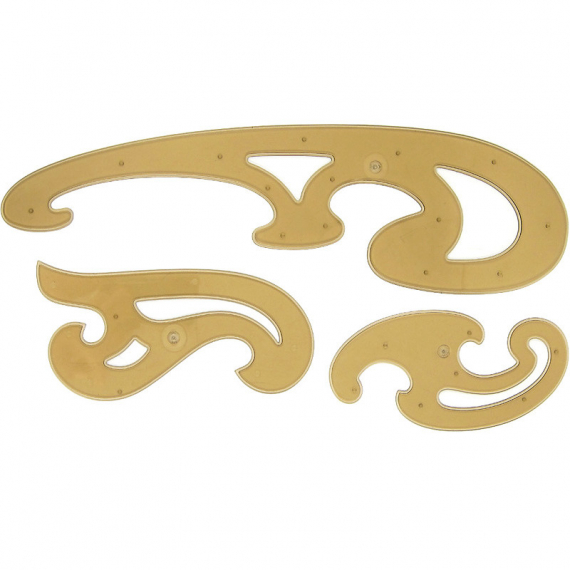 Фото - Лекала, N3, набір 3 шт., великий 10280 Фото - Лекала, N3, набір 3 шт., великий 10280