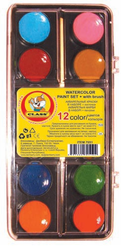 Фото - Фарби акв., 12кол.x 3.5мл.,пласт. кор.з підвісом, 7051,CLASS (уп.12) 40672 Фото - Фарби акв., 12кол.x 3.5мл.,пласт. кор.з підвісом, 7051,CLASS (уп.12) 40672