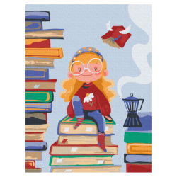 Фото - Картина за номерами: Книжкова фея ©Yana Kozak,30х40 см 63903