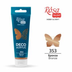Фото - Акрил для декору, .353 Бронза, металік, 75 мл, ROSA TALENT 38974