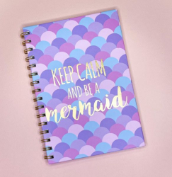 Зошит на спіралі з тисненням фольгою А5, 100 аркушів, 70 грам, матова ламінація