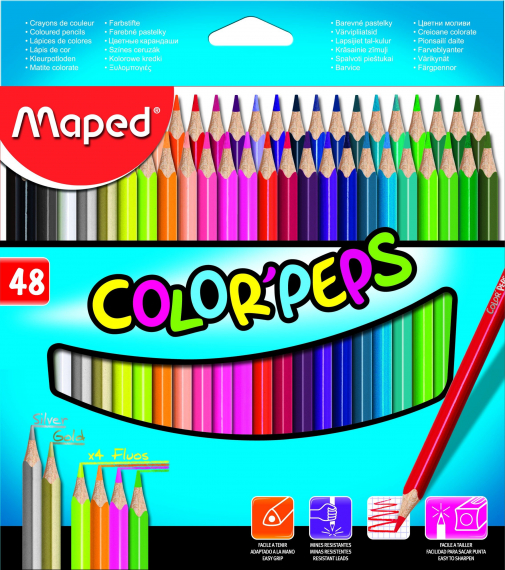 Фото - Карандаши цветные COLOR PEPS Classic, 48 цветов 32794