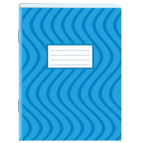 Фото - Зошит офісний А4 (центр. шов) 48арк клітинка 'ХВИЛЯ', 4А748-013 блакитний (уп.10) 30505