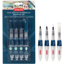 Набір пензлів з резервуаром 4шт, Derwent